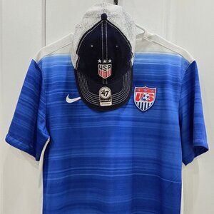 USMNT Bundle: Blue Jersey and Adjustable Hat (cap)